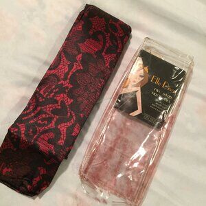 Elle Diva 20x30 Standard Satin Pillowcases Pair New In Package RED/BLACK